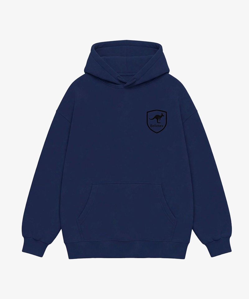 Belletex Menswear Oversized Hoodie – Navy – 450 GSM Heavyweight