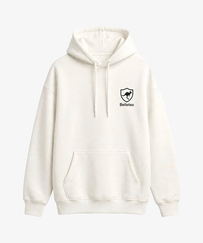 Belletex Menswear Oversized Hoodie – Off-White – 450 GSM Heavyweight
