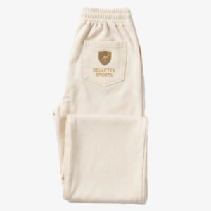 Pull On Cream Elastic Waist Pants