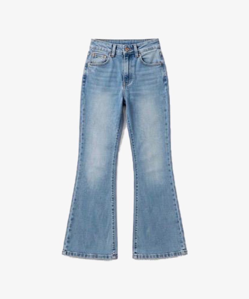 Flare Leg Light Wash Jeans
