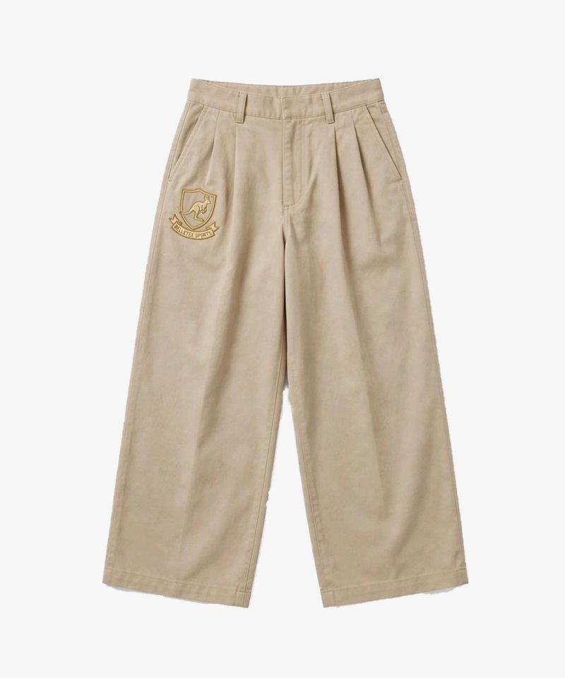 Skater Wide Leg Beige Pants